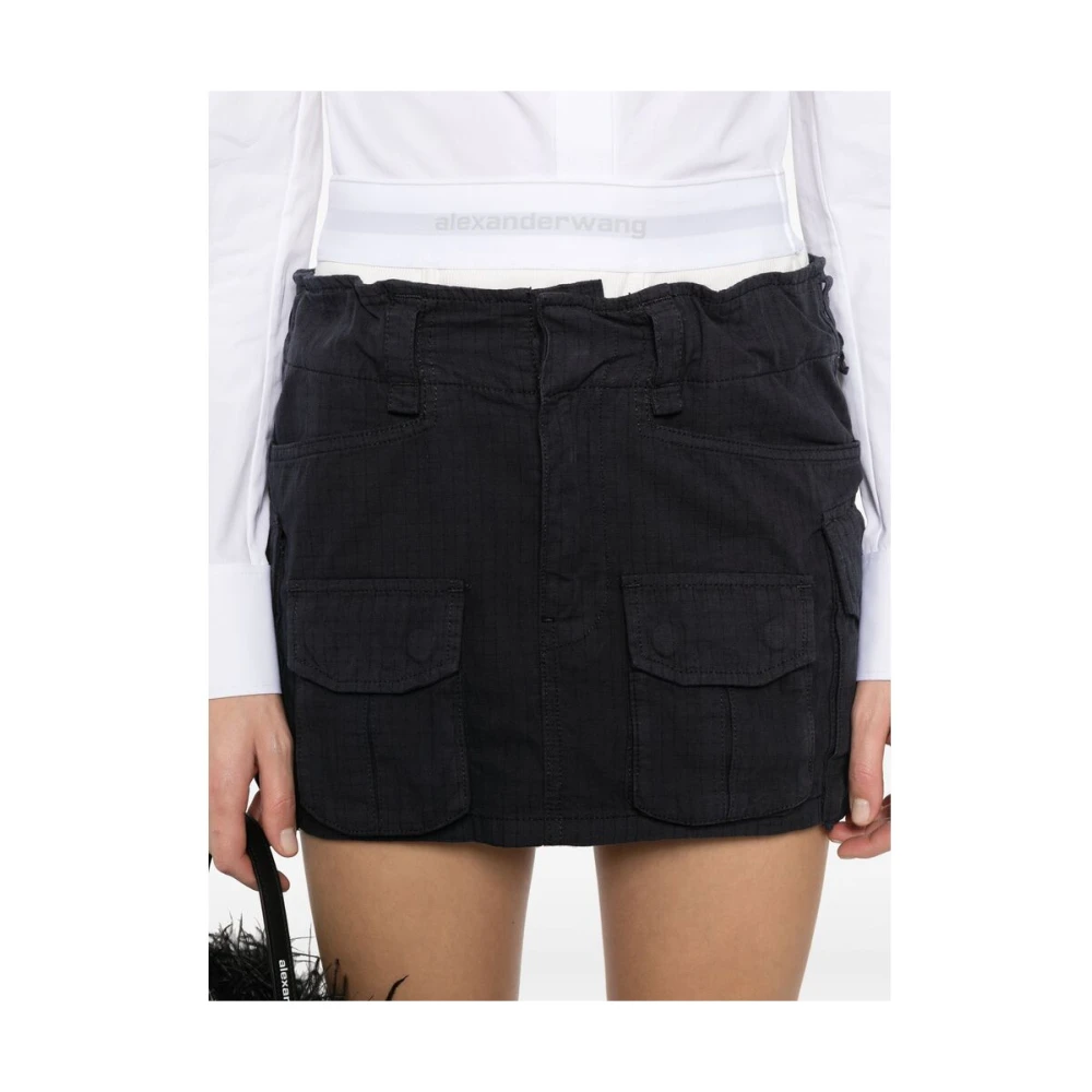 alexander wang Cargo Zak Elastische Taille Jeans Blue Dames