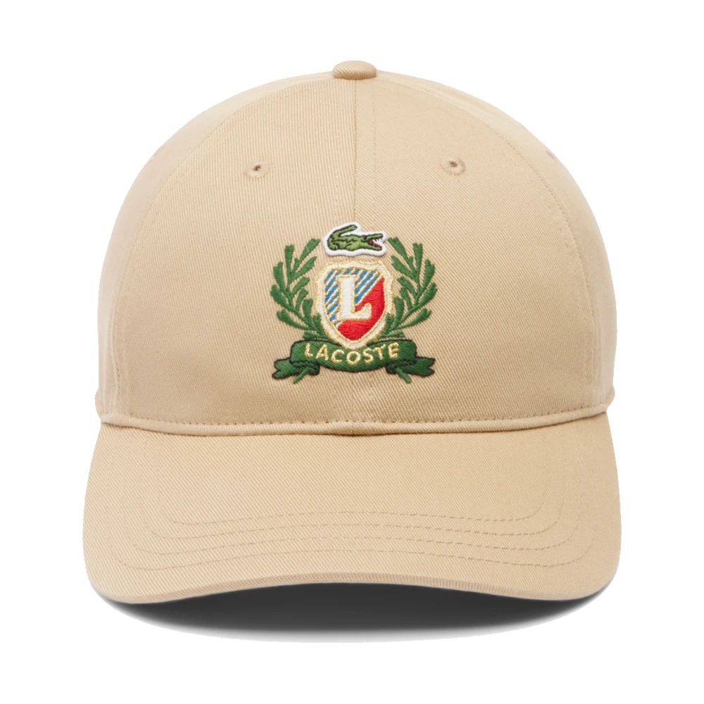Lacoste Verstelbare Geborduurde Twill Pet Beige Heren