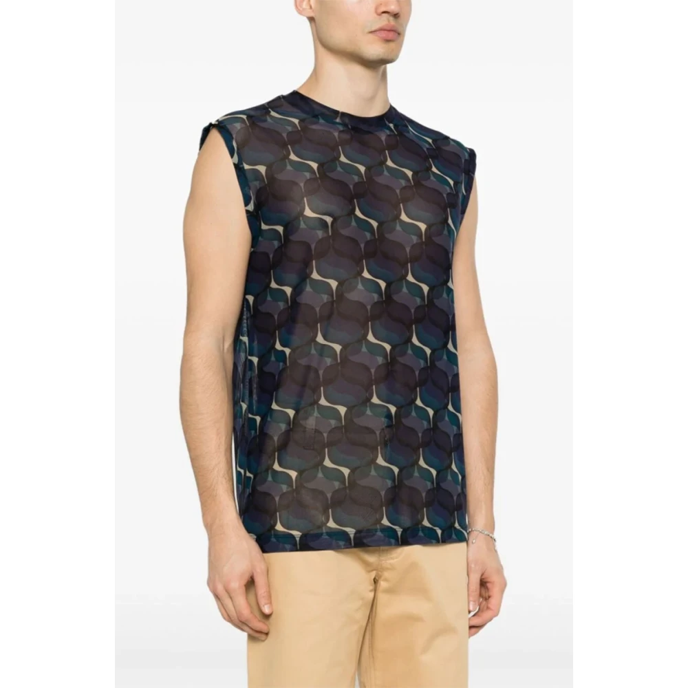 Dries Van Noten Zijden Multicolor Top met All-Over Print Multicolor Heren