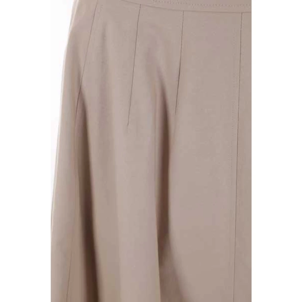 Chloé Beige Katoenen Midi Trapeze Rok Beige Dames