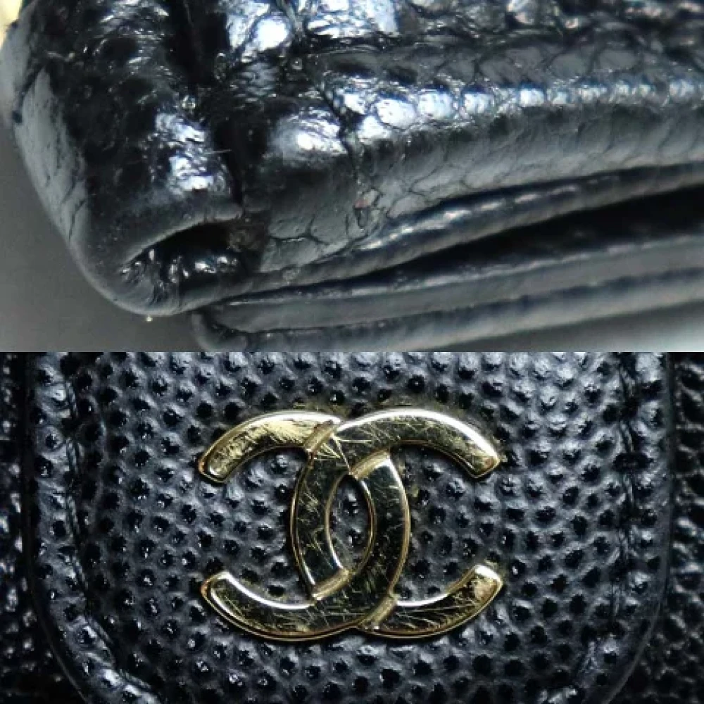 Chanel Vintage Pre-owned Leather wallets Black Dames