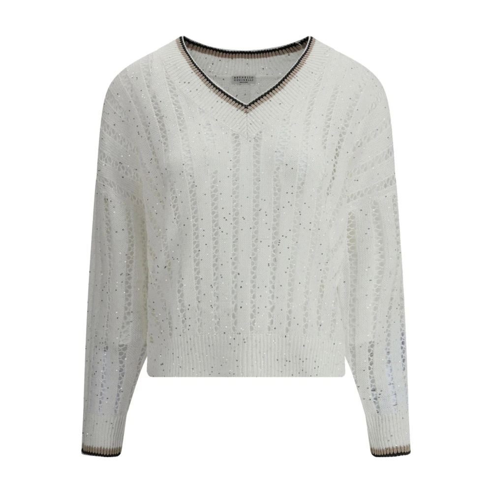 BRUNELLO CUCINELLI Witte Truien voor Vrouwen White Dames