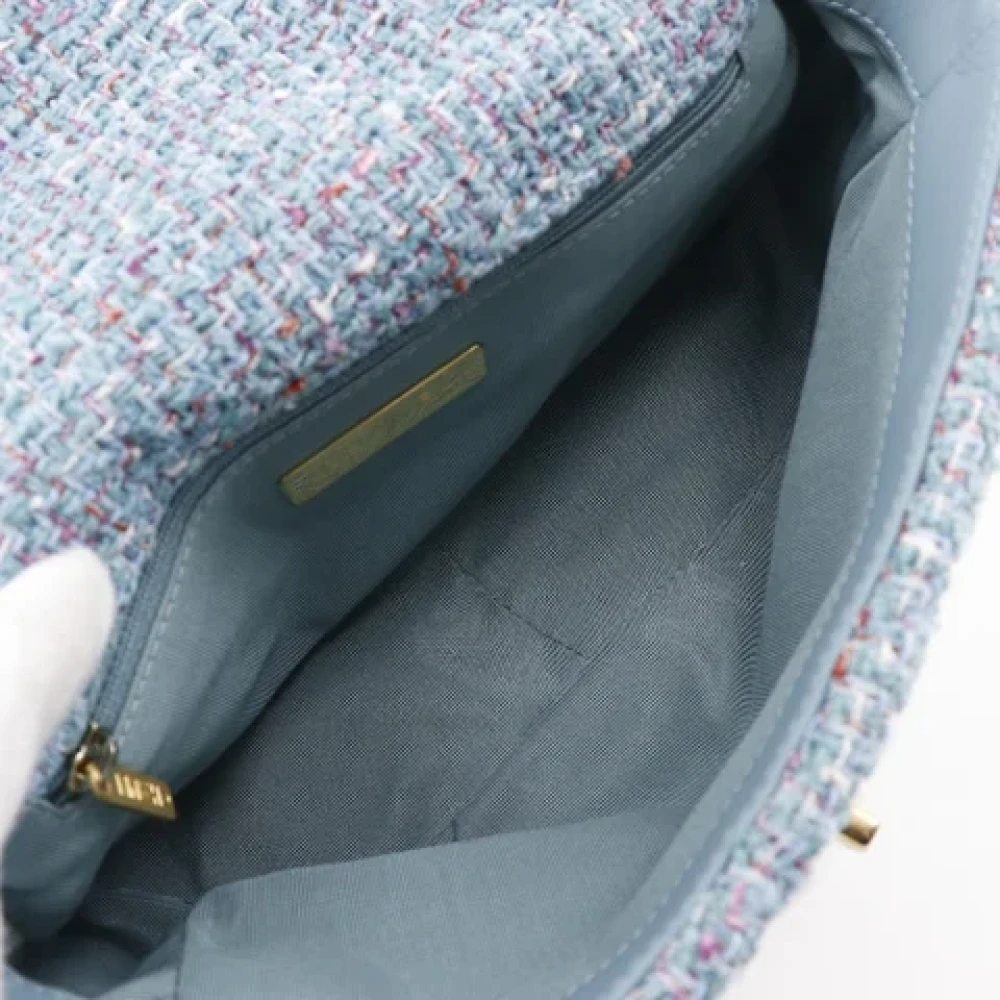 Chanel Vintage Pre-owned Canvas chanel-bags Blue Dames