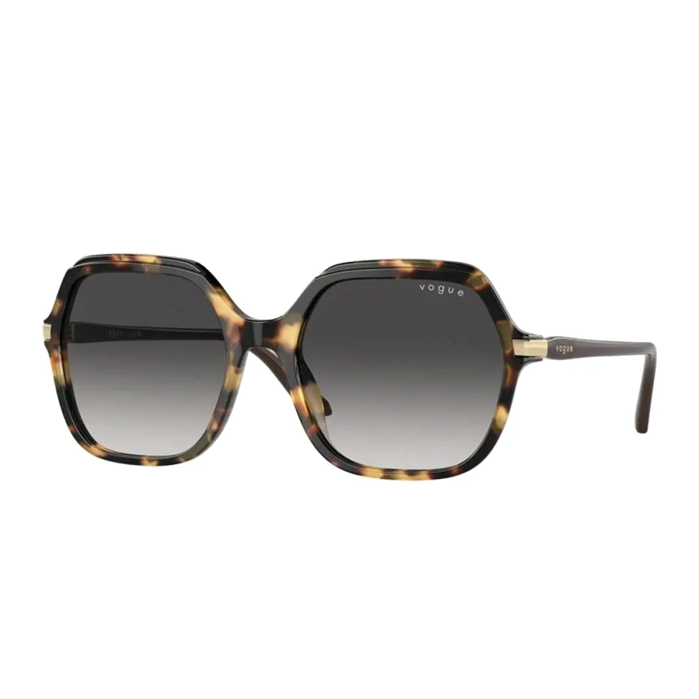 Vogue Acetate Rectangle Square Sunglasses 56mm Brown Grey Lens - Image 4