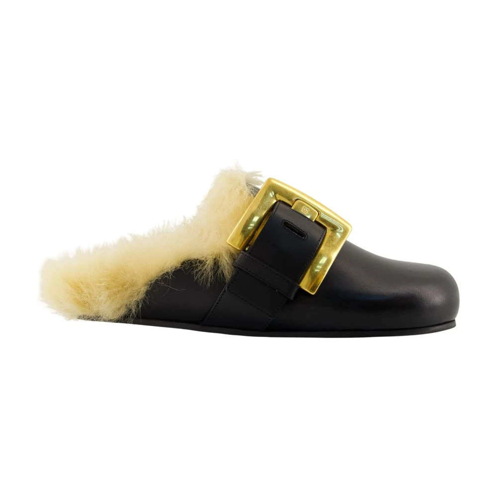 Balmain Black Leather Sandals - Anthem Style - Female - Mules - 2 Uk - Shoes