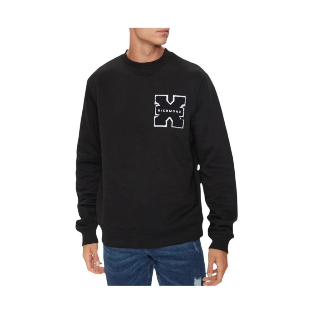 John Richmond Katoen-Polyester Sweatshirt Black Heren