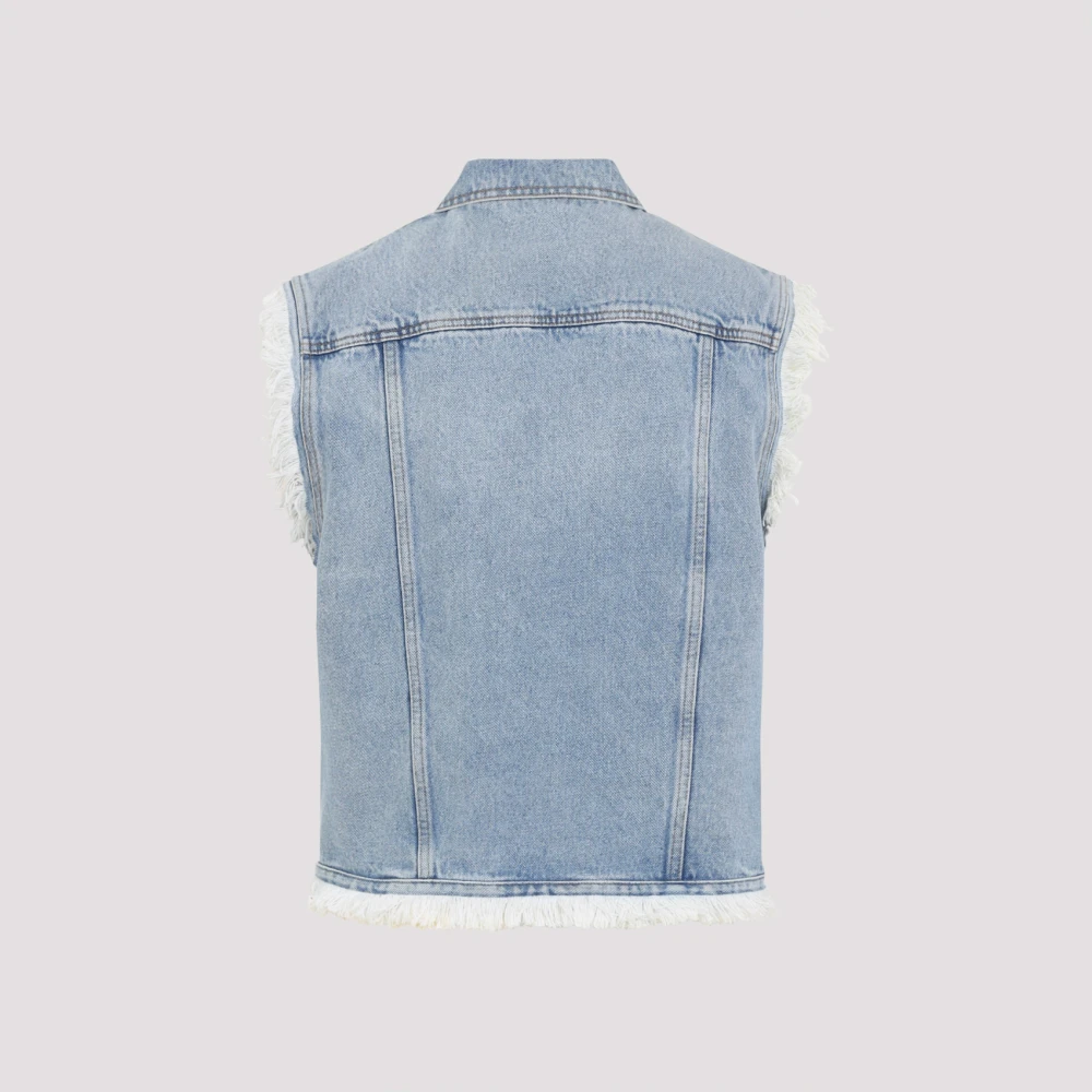 Valentino Lichtblauwe Denim Vest Blue Heren