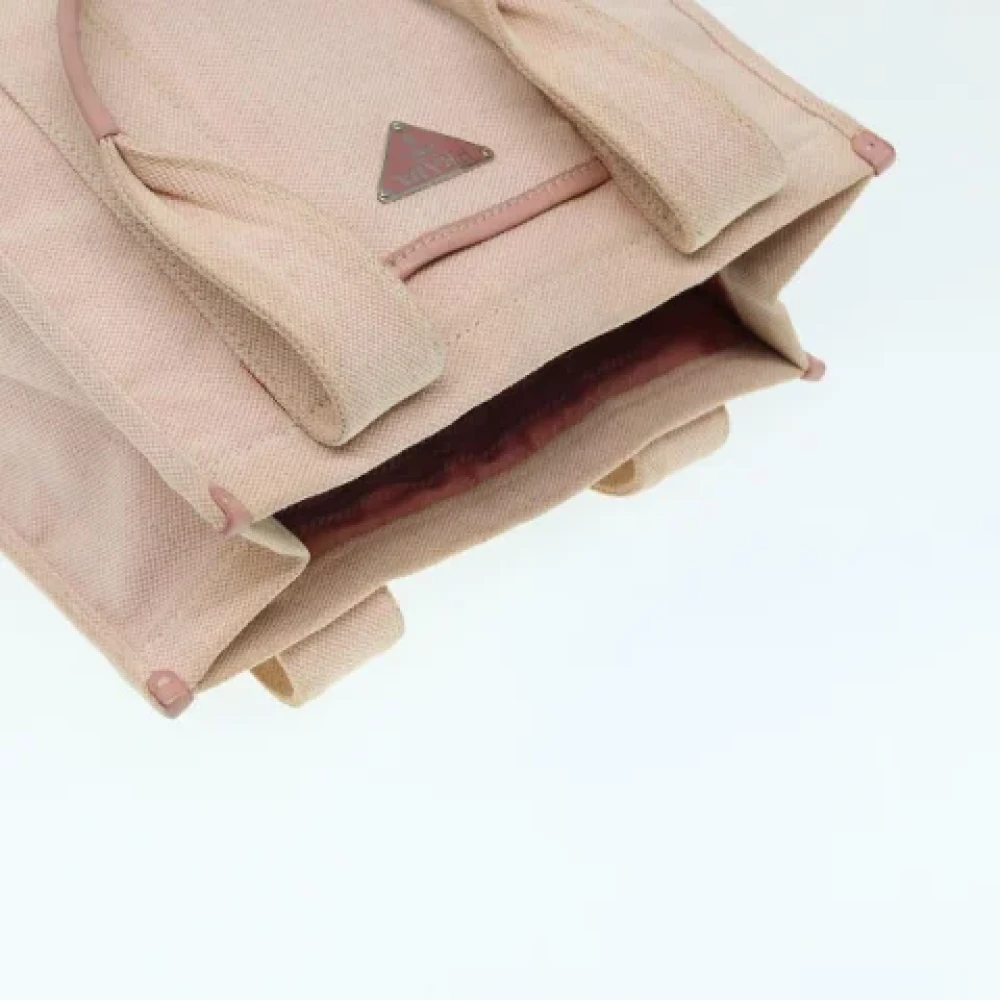 Prada Vintage Pre-owned Canvas handbags Pink Dames