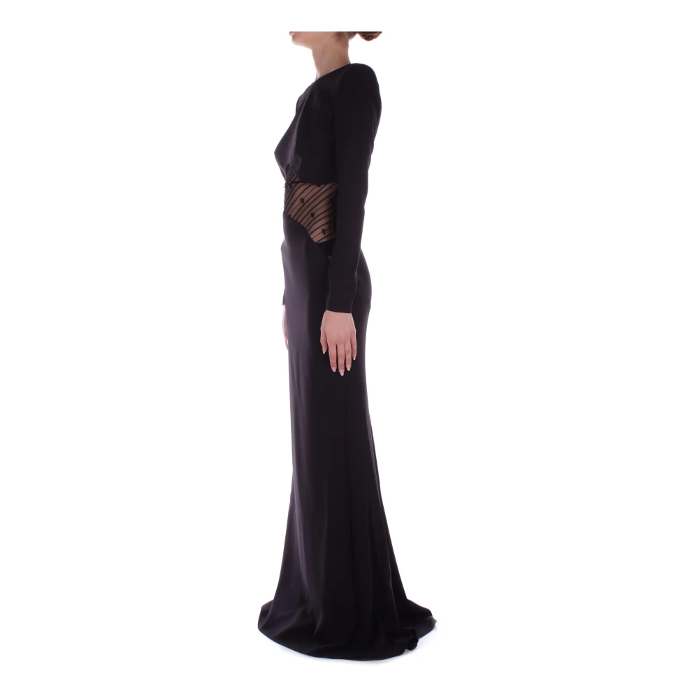 Elisabetta Franchi Red Carpet Zwarte Jurk Black Dames