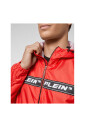 veste-coupe-vent-en-nylon-rouge