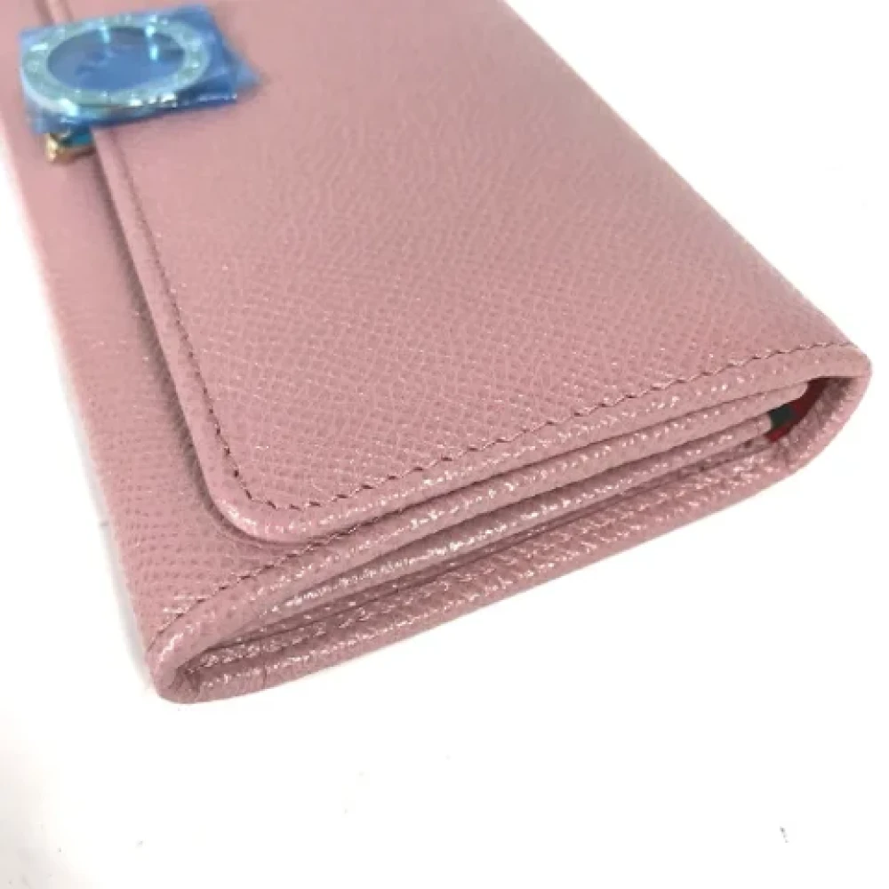 Bvlgari Vintage Pre-owned Leather wallets Pink Dames