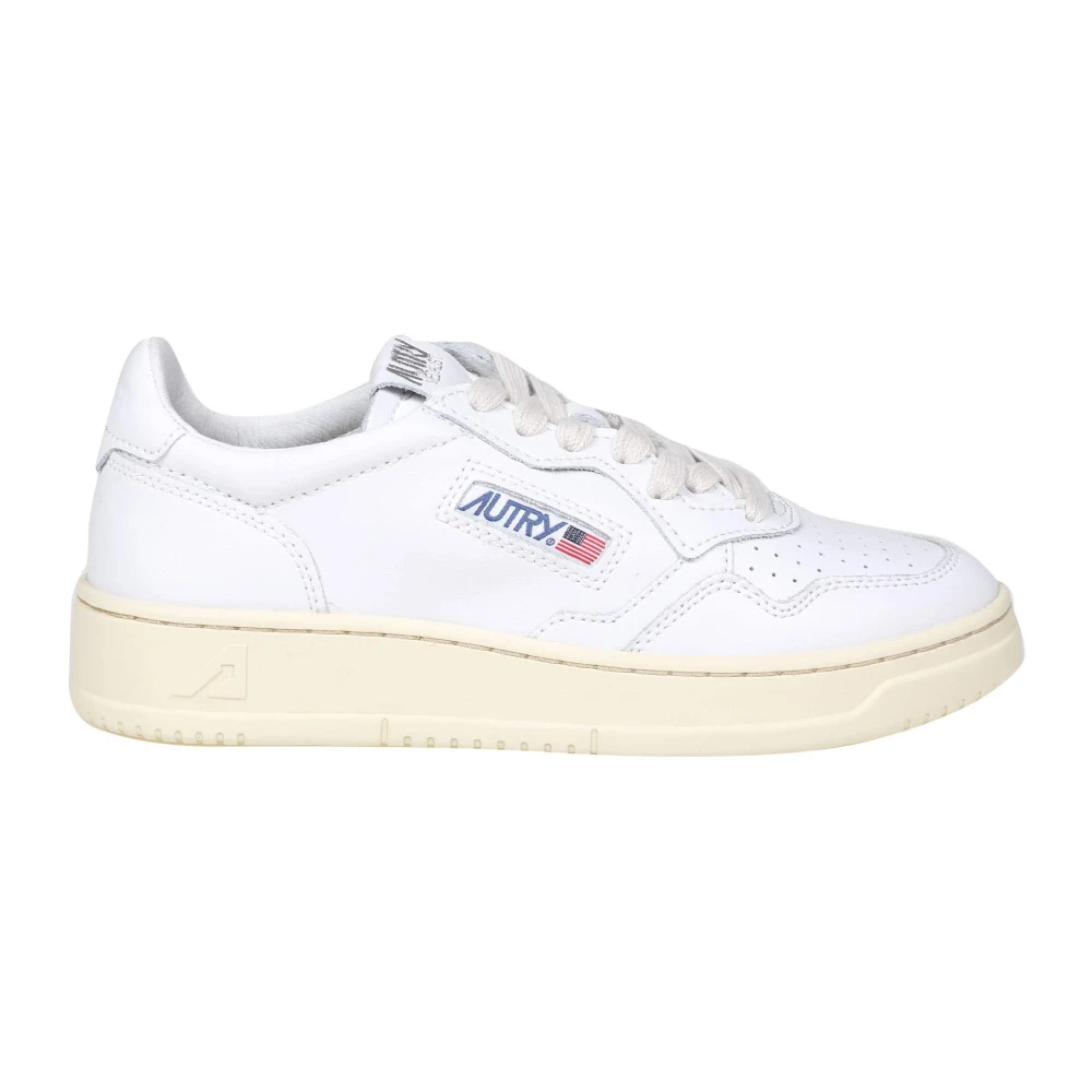 Autry Witte Leren Sneakers White Dames