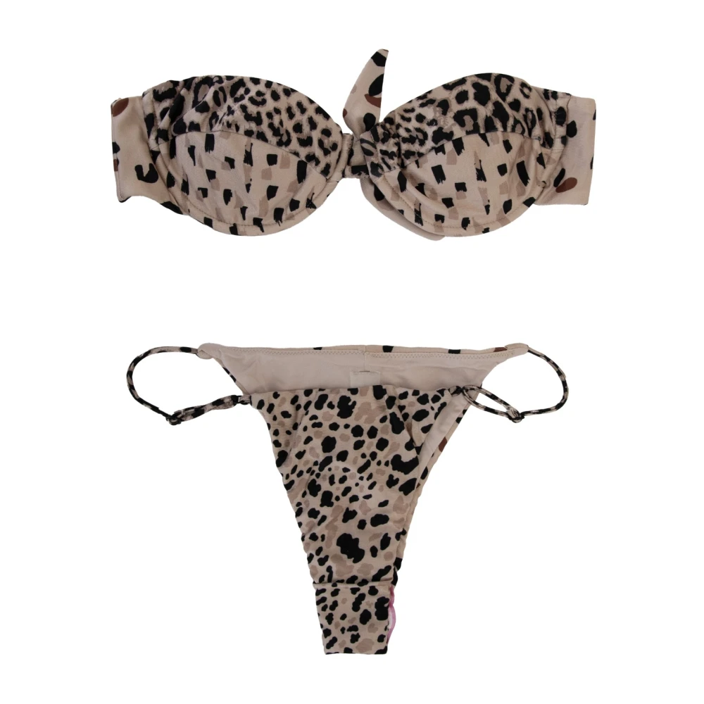 Me-Fui Women's Multicolor Animal Print Bikini Set - Bikinis - L - Swimwear