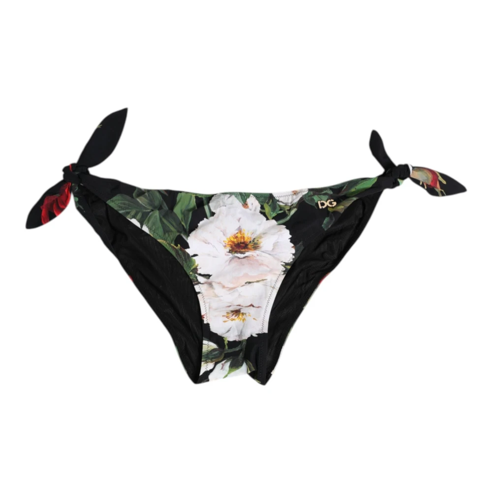 Dolce & Gabbana Women's Multicolor Side Tie Floral Bikini Bottom - Bikinis - M - Swimwear