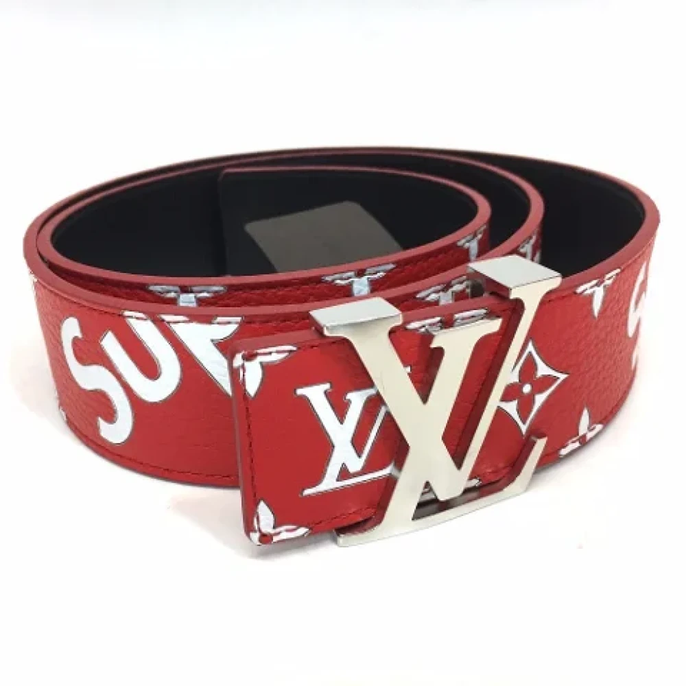 Louis Vuitton Vintage Pre-owned Leather belts Red Dames