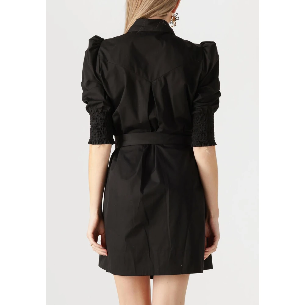 Est'Seven Elise Jurk Zwarte Mini Jurk Black Dames