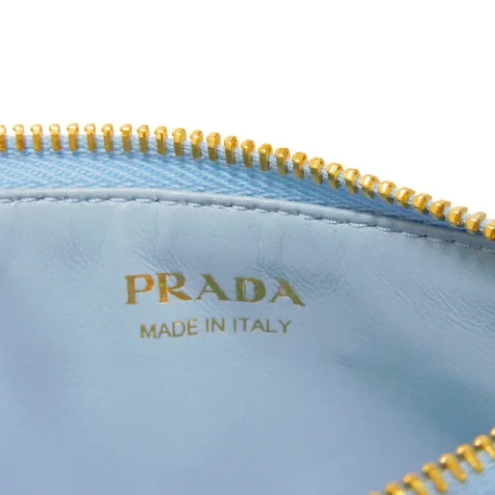 Prada Vintage Pre-owned Fabric wallets Blue Heren