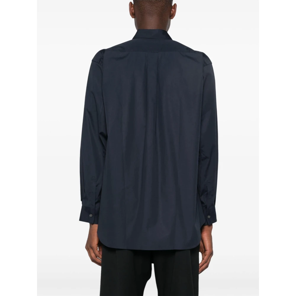 Comme des Garçons Navy Fosc Katoenen Overhemd Blue Heren