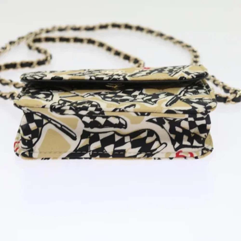 Chanel Vintage Pre-owned Canvas chanel-bags Beige Dames