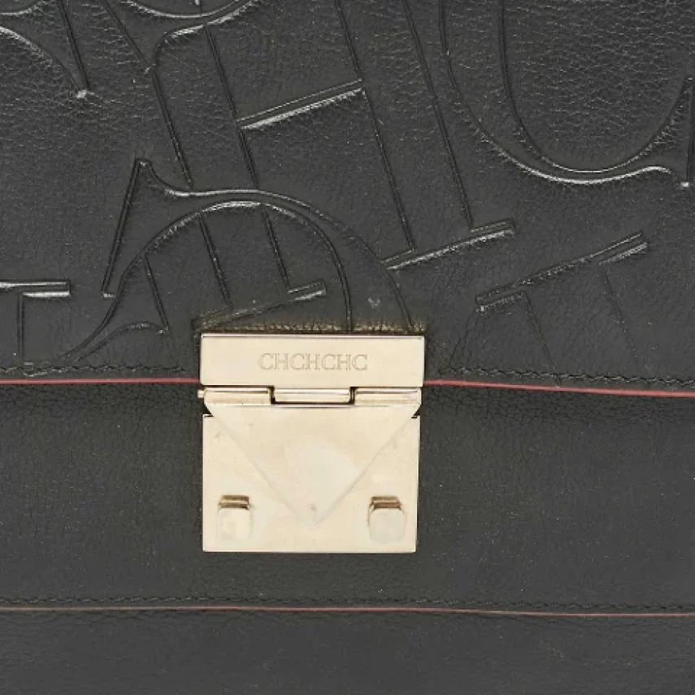 Carolina Herrera Pre-owned Leather handbags Black Dames