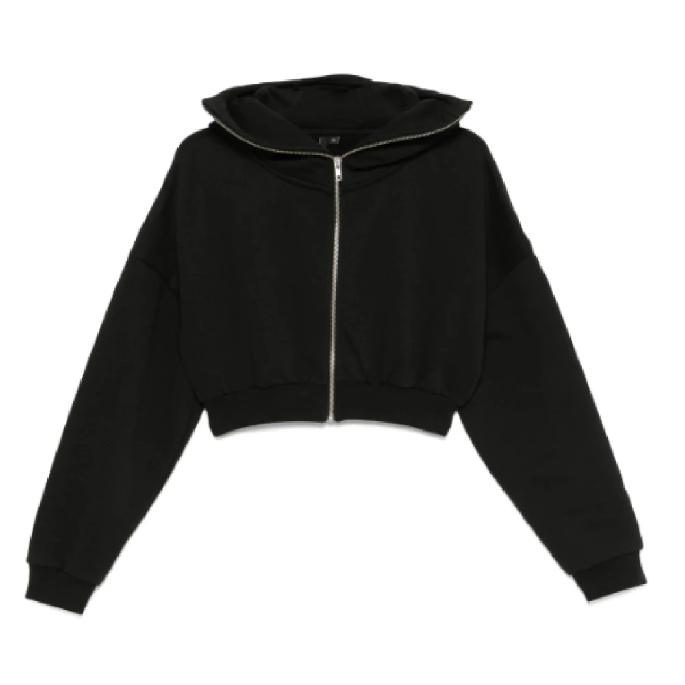 Entire Studios Korte Rits Hoodie Black Dames