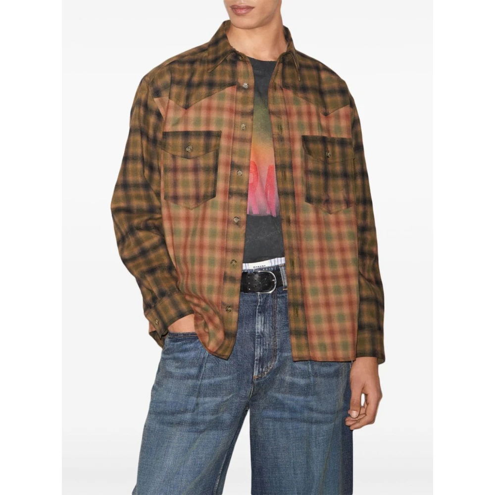 Isabel marant Bruine Shirts voor Mannen Aw24 Brown Heren