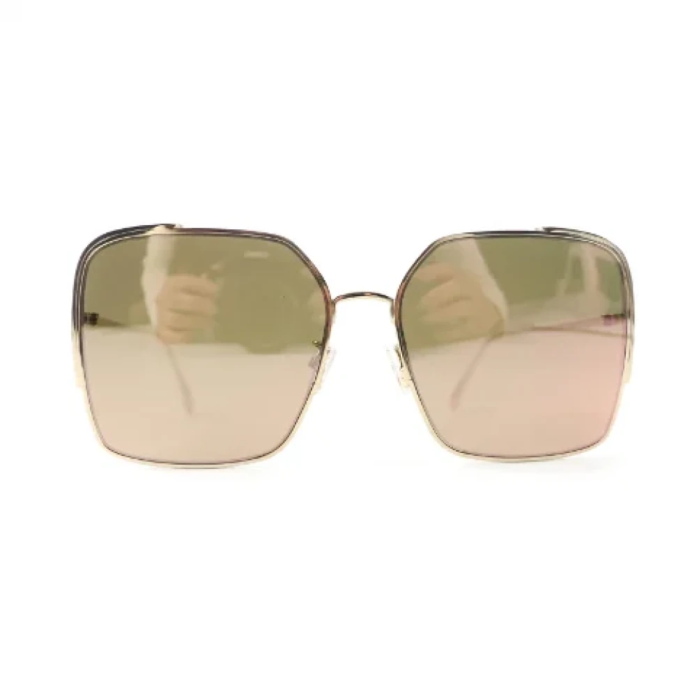 Fendi Vintage Pre-owned Fabric sunglasses Yellow Dames