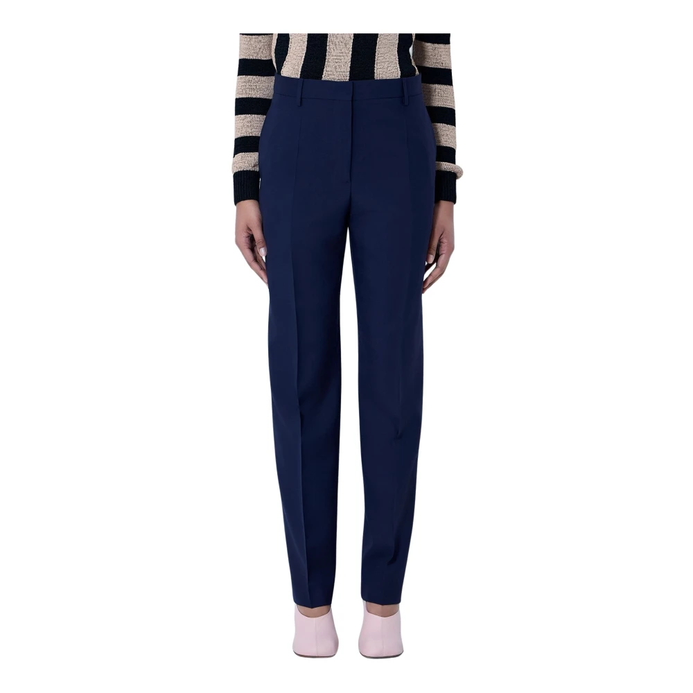 Dries Van Noten Donna Blu Pantaloni, M, New,