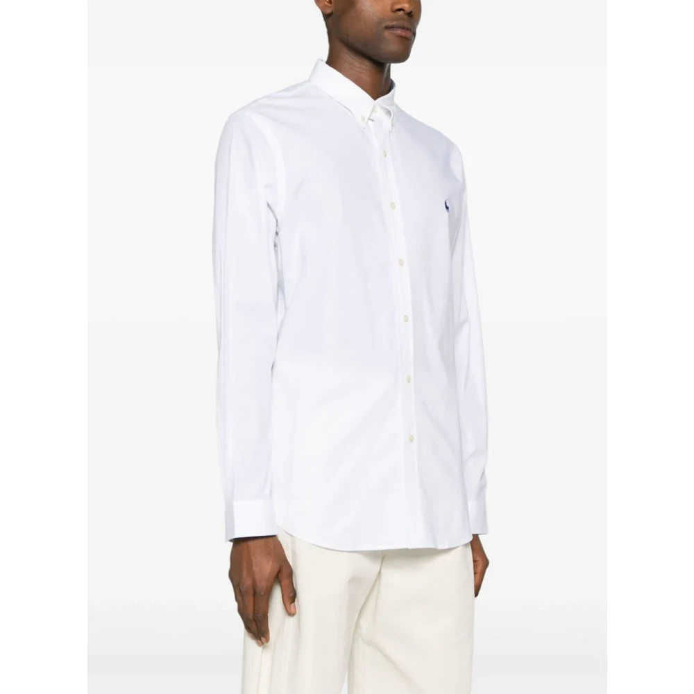 Polo Ralph Lauren Witte Button-Down Overhemd met Handtekening Pony White Heren