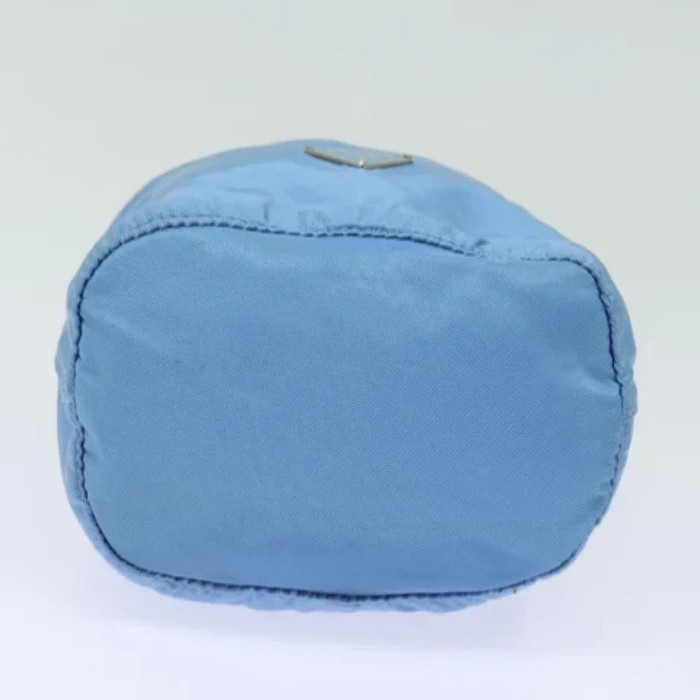 Prada Vintage Pre-owned Nylon pouches Blue Dames