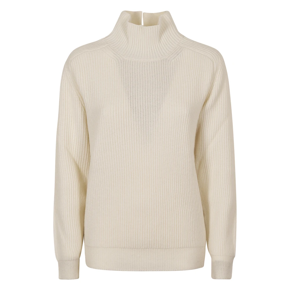 Dondup Women's White Jumpers - Turtlenecks - M - Knitwear