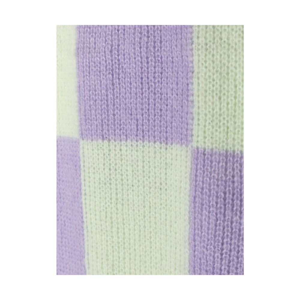 Stine Goya Lavendel Geruit Gebreid Sjaal Multicolor Dames