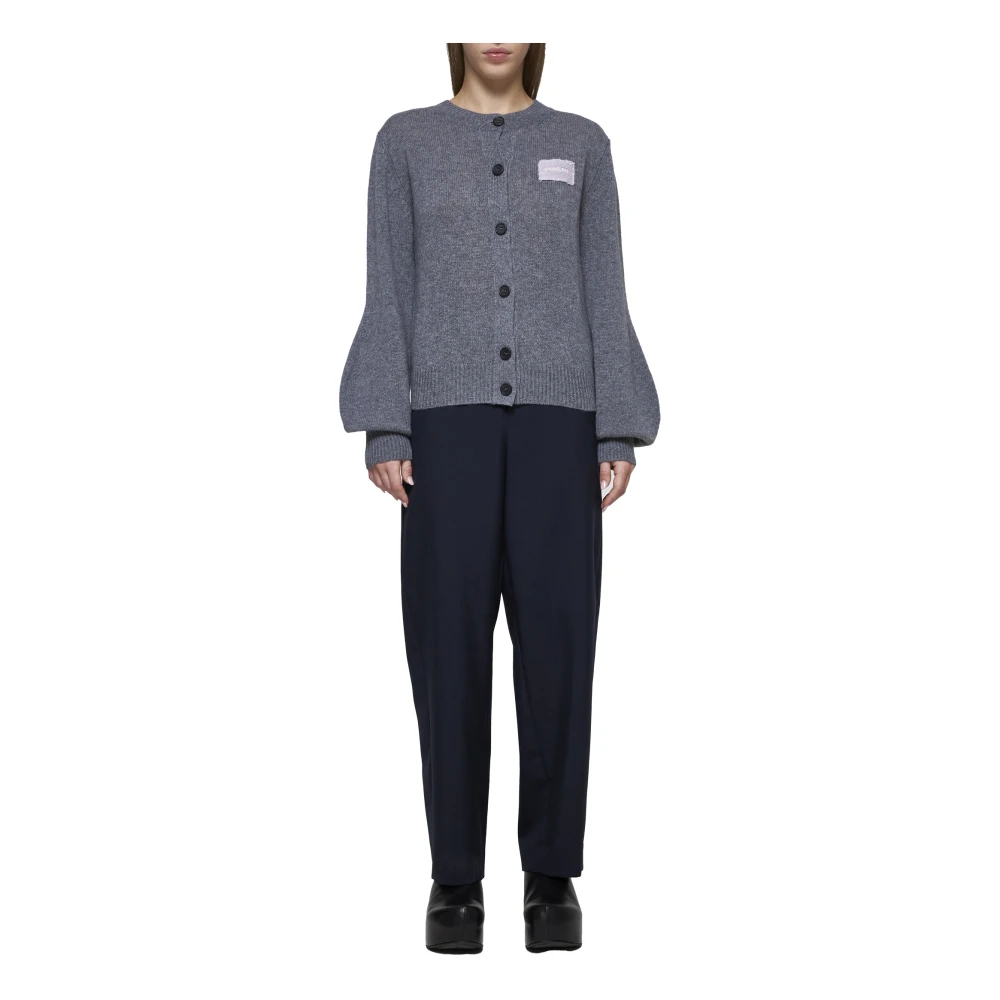 Marni Grafietgrijze Cashmere Cardigan Sweater Gray Dames