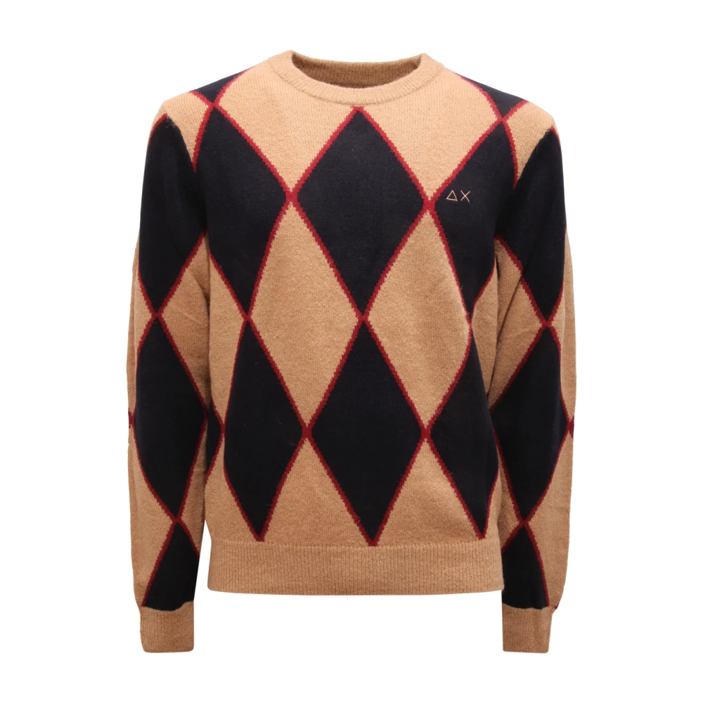 Sun68 Men's Multicolor 2149Az Maglione Wool Blend Jumper - Round-Neck Knitwear - S - Knitwear