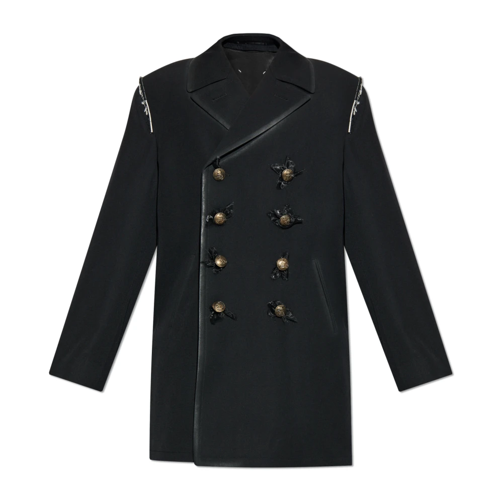Maison Margiela Homme Noir - Manteau Court Croisé - Manteaux - Taille: M