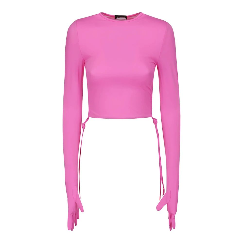 Vetements Cropped Styling Top Pink Dames