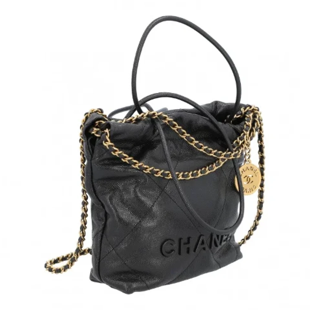Chanel Vintage Pre-owned Leather crossbody-bags Black Dames
