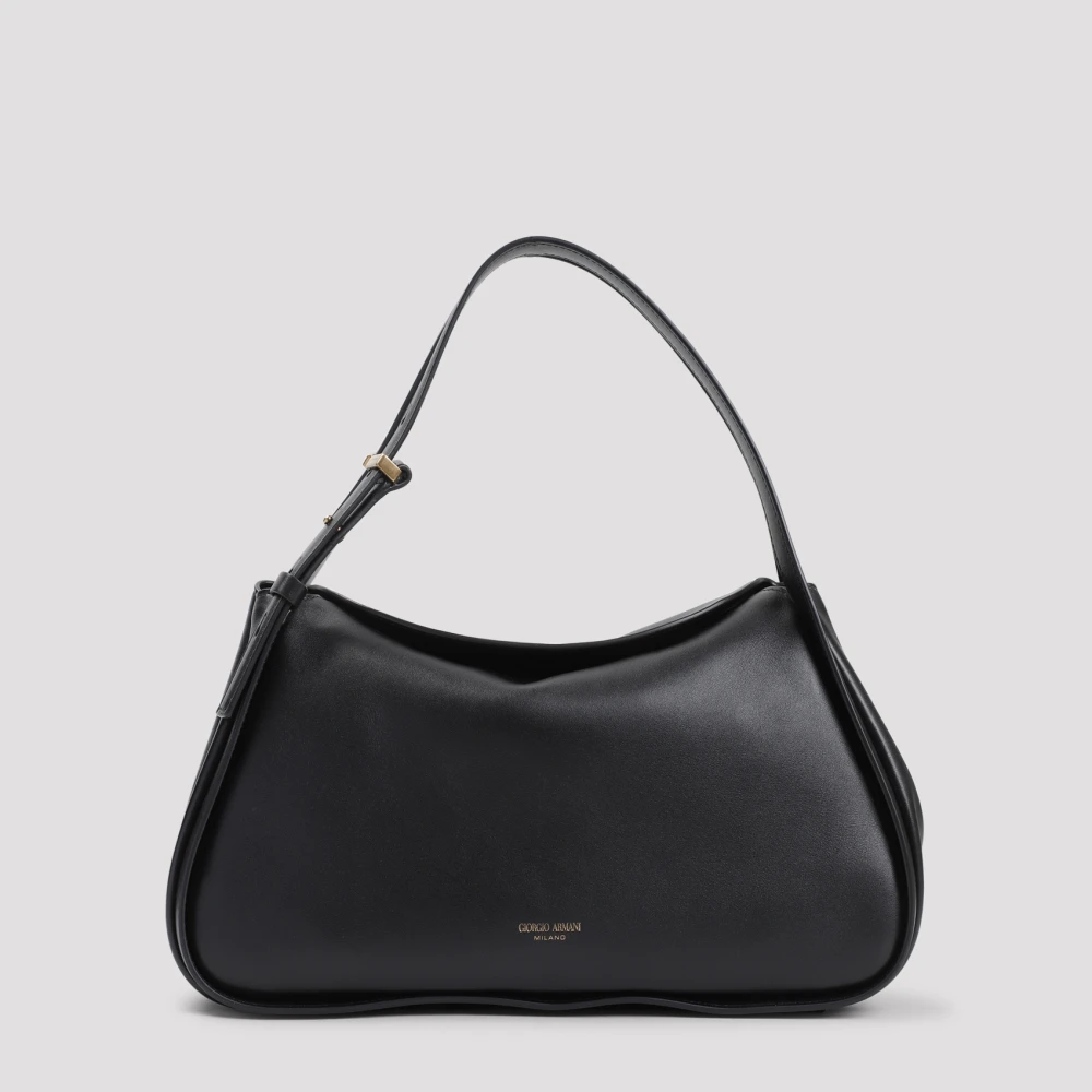 Giorgio Armani Stijlvolle Schoudertas Zwarte Handtas Black Dames