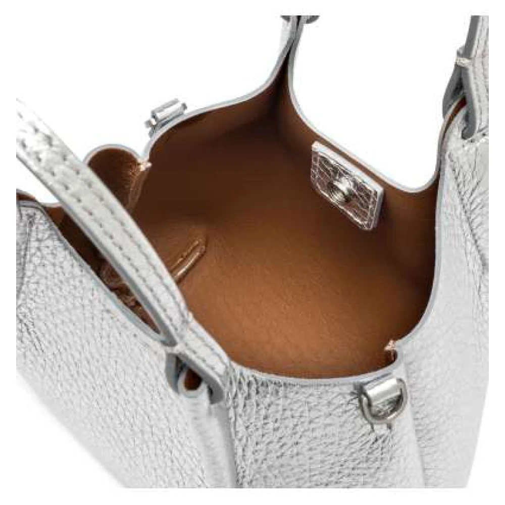Gianni Chiarini Moderne leren handtas met magneetsluiting Gray Dames
