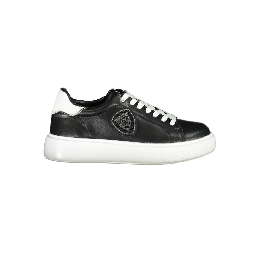 Blauer Women's Black Sneakers, 5 Uk, Sparkling Leather Sneaker With Removable Insole