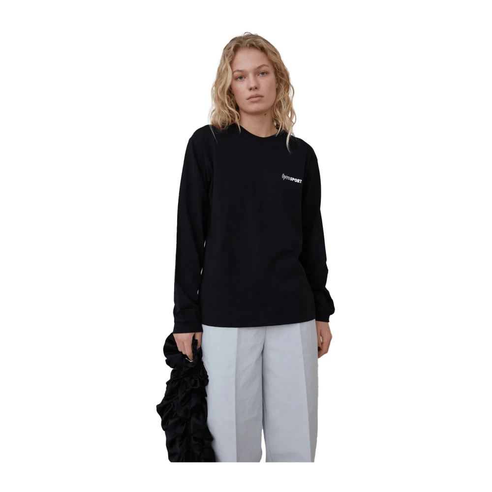 Opéra Sport Katoenen T-shirt met Frans-Scandinavische stijl Black Dames