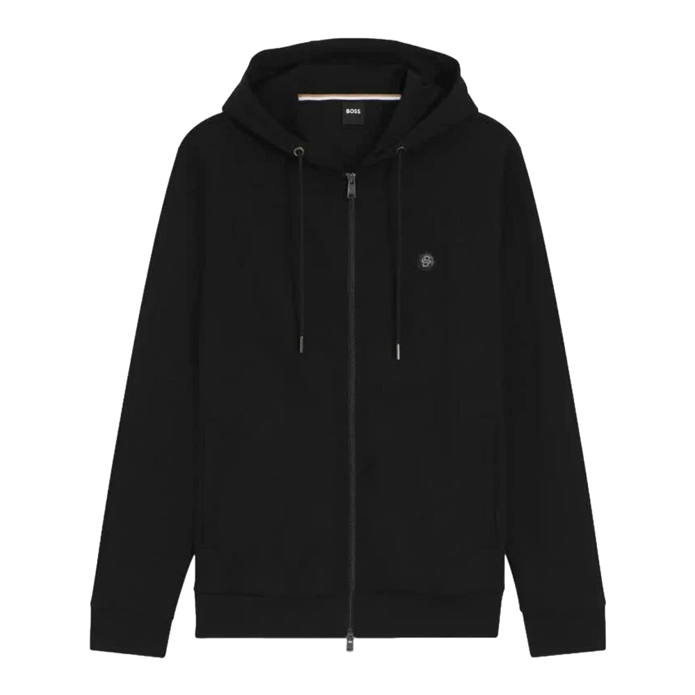 Hugo Men's Black Zip-Throughs, M, C-Spence 01 Hoodie