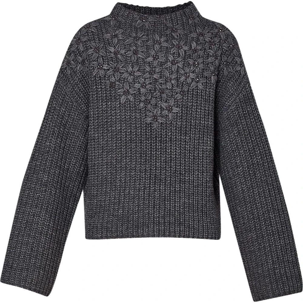 Liu Jo Wolmix Gebreide Trui Gray Dames