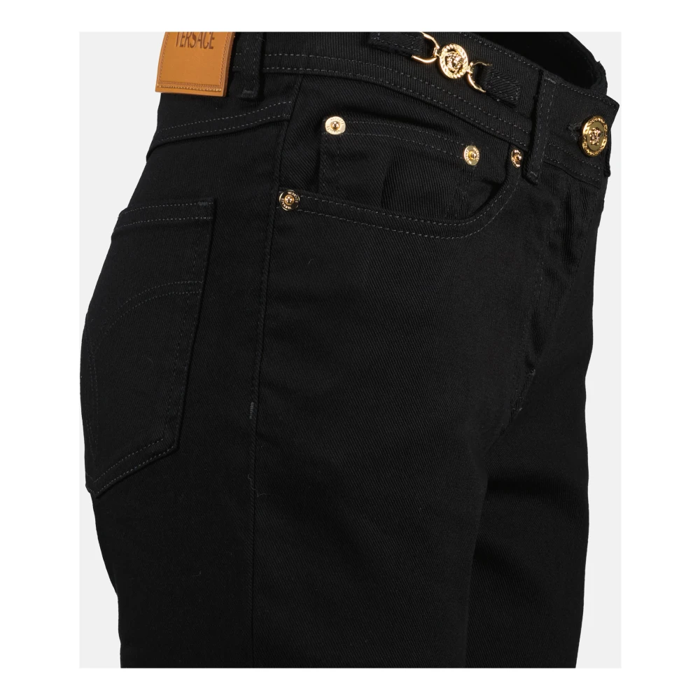 Versace Zwarte Slim Denim Jeans Lente-Zomer 2025 Black Dames
