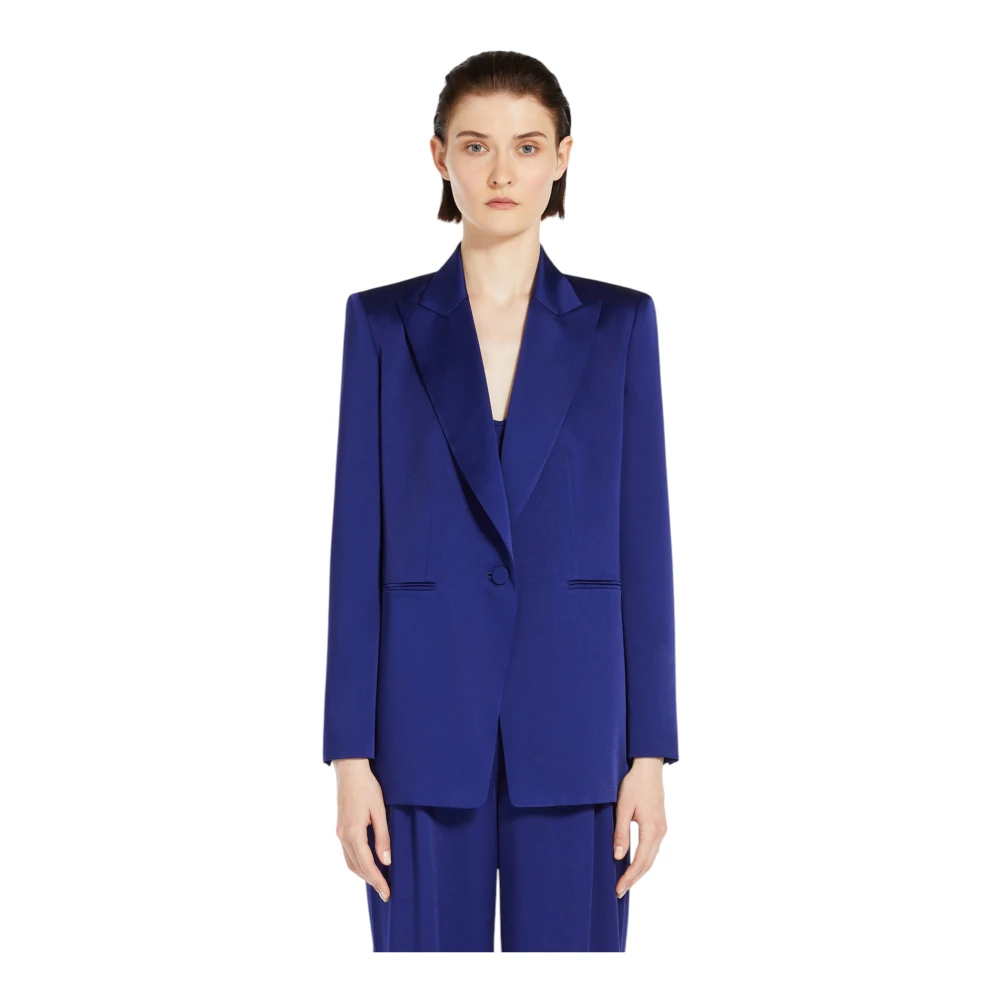 Max Mara Studio Stijlvolle Jas voor Vrouwen Blue Dames