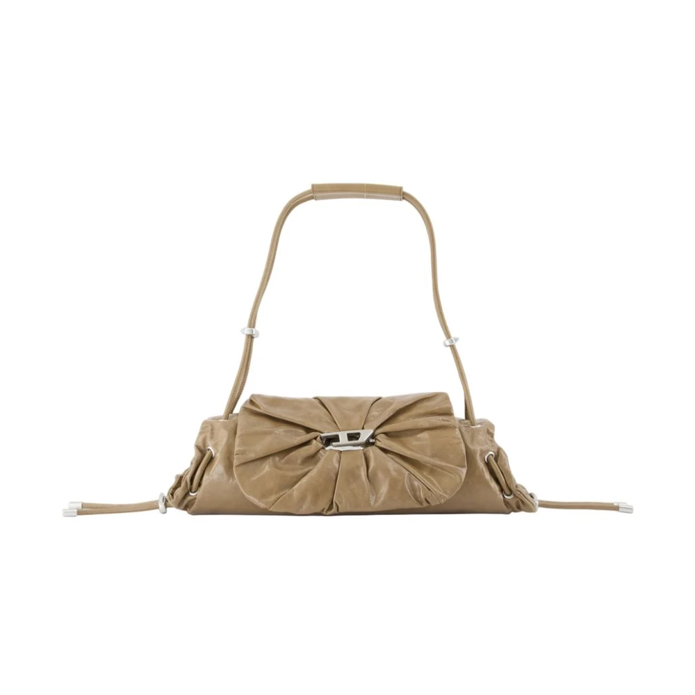 Diesel Women's Beige Small Leather Shoulder Bag