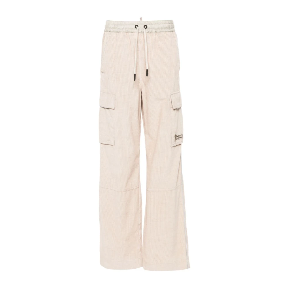 Moncler Reflecterende Corduroy Cargo Broek Beige Dames