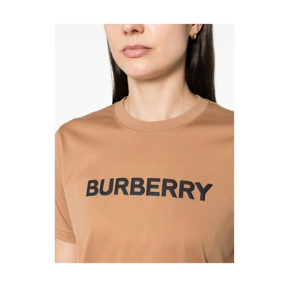 Burberry Karamelbruin Logo Print T-shirt Brown Dames
