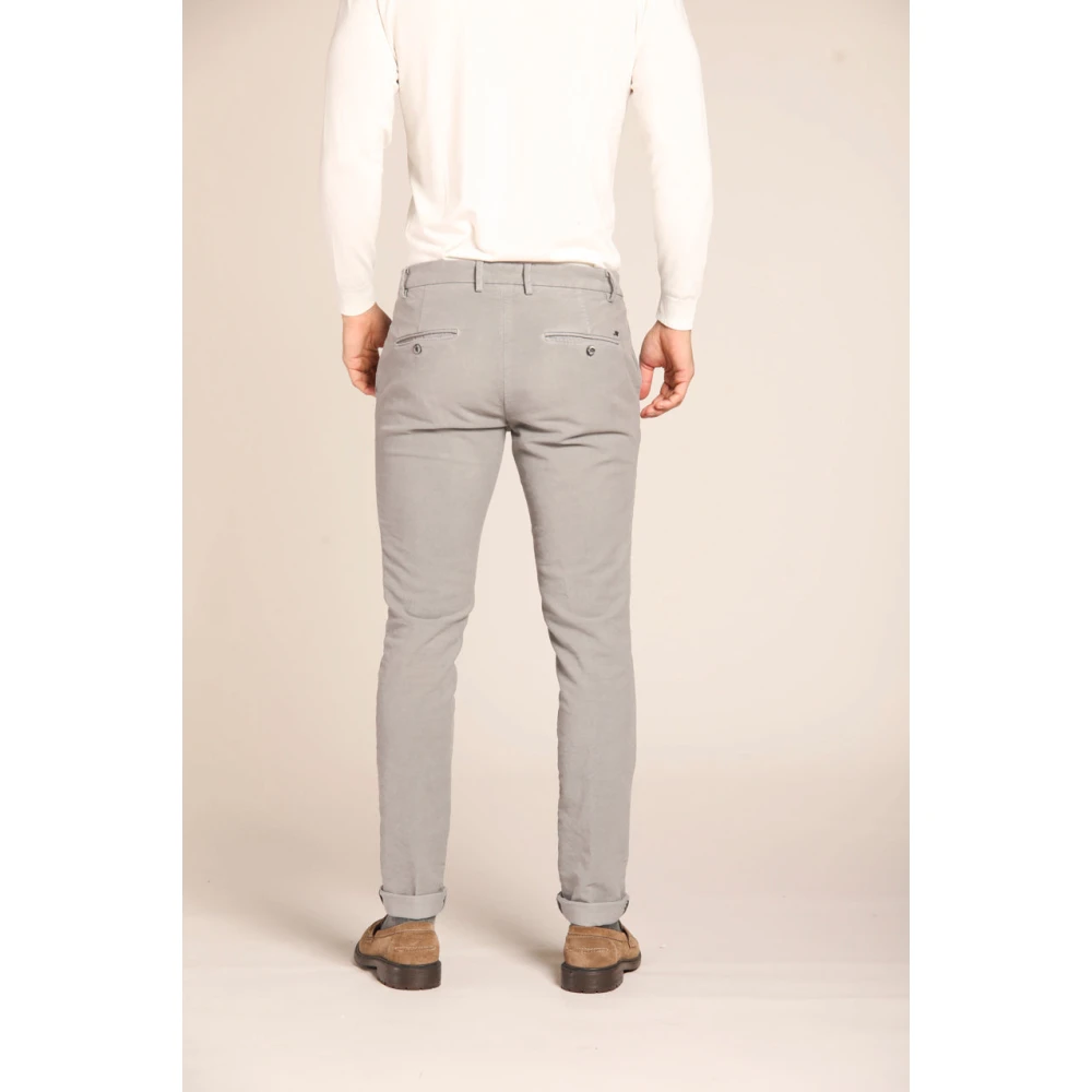 Mason's Slim Fit Chino Broek Milano Style Gray Heren