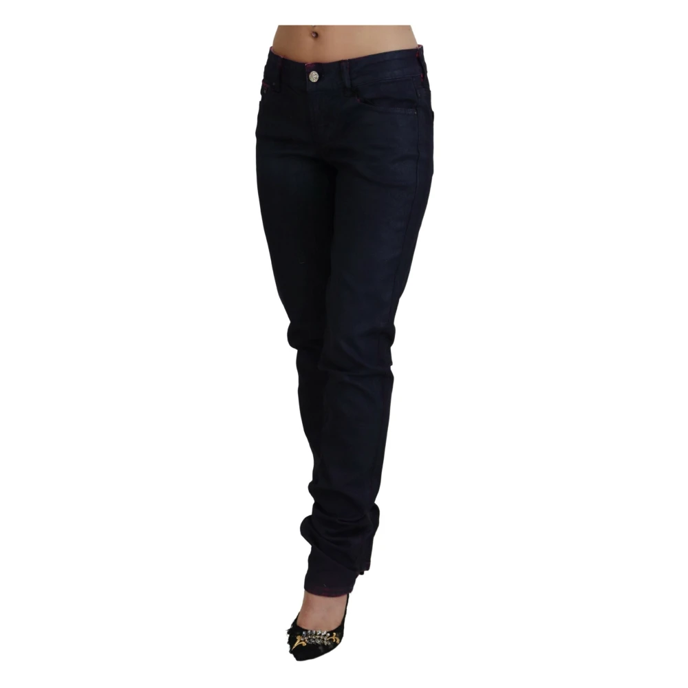 Just Cavalli Zwarte lage taille denim broek Black Dames